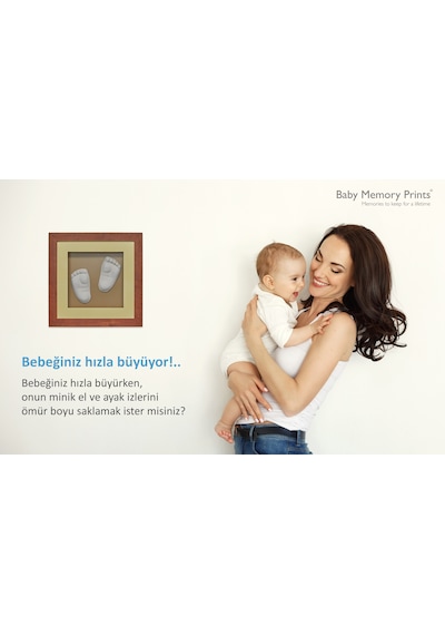 Baby Memory Prints Bmp081 3D Çerçeve (Ceviz) Kahverengi
