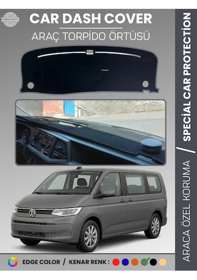 Volkswagen Transporter T7 2021+ Torpido Örtüsü Ön Göğüs Koruma Torpido Koruma Tam Uyum Uv Koruma - 400 Stiloto