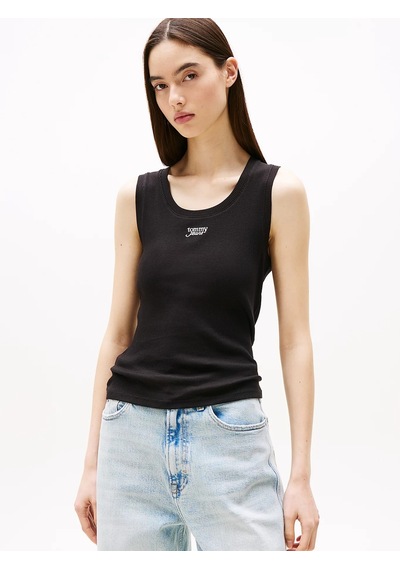 Tommy Hılfıger Kadın T-shırt Dw0dw21369-bds SIYAH