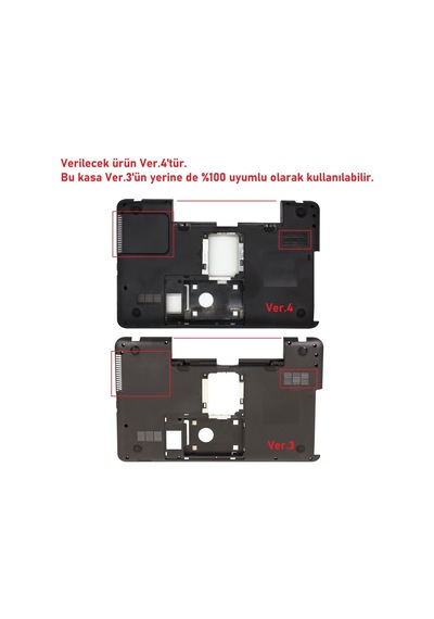 Toshiba Satellite L850d-12u Alt Kasa Siyah V4-v3