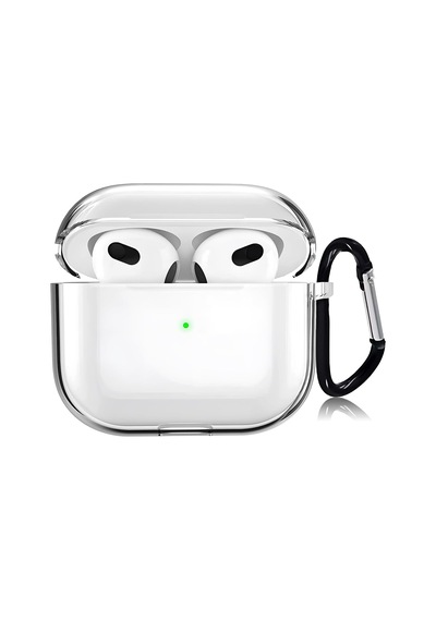 Airpods 3 İle Uyumlu 2021 Şeffaf Cyrstal Clear Ultra Berrak Silikon Kılıf - Alt Üst Ayrı Airpods 3 2021