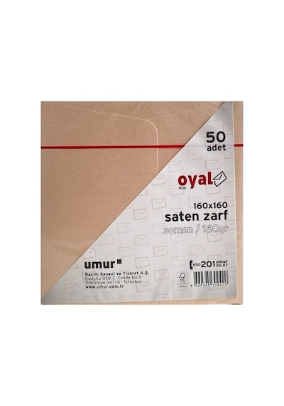 Oyal 08455 160 X 160 160 Gr 50'lı Somon Saten Zarf