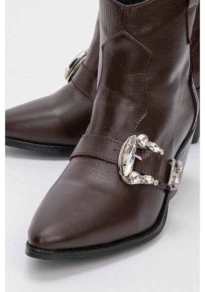 Luvishoes Luvi Shoes Any Kahve Cilt Taşlı Hakiki Deri Kadın Topuklu Bot Kahverengi Deri Luvishoes Luvi Shoes Any Kahve Cilt Taşlı Hakiki Deri Kadın Topuklu Bot Kahverengi Deri