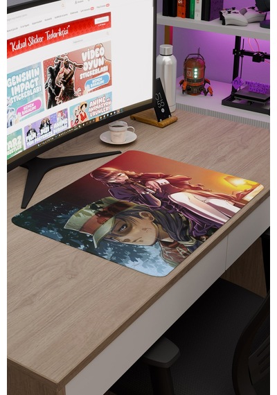Black Lagoon Kaymaz Dikişli Kauçuk Oyuncu Mousepad V4 - 48x40 Xl Gaming Mouse Pad Fare Altlığı