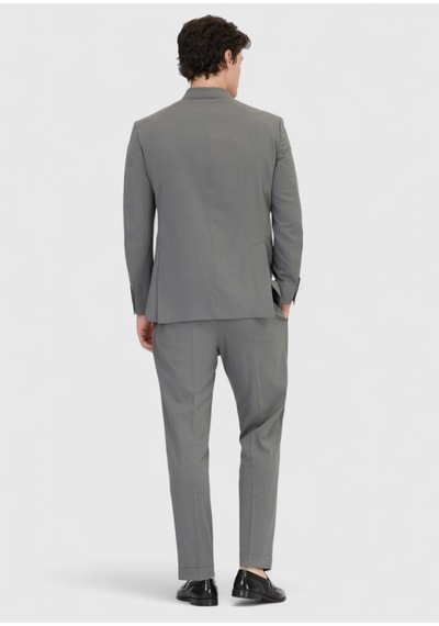Ramsey Gri Düz Zeroweight Slim Fit Takım Elbise