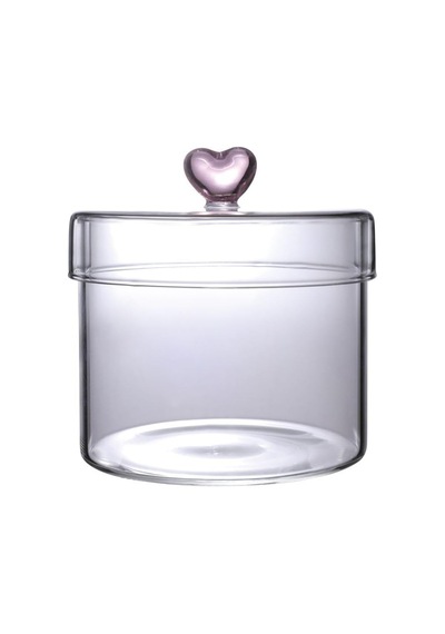 Perotti Hearts 450 Ml Borosilikat Cam Kavanoz 10x8 Cm Şeffaf, 1302090006 Diğer