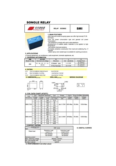 Songle Smı-12vdc-sl-c 10a 12v 5 Pin Tek Kontak Röle Hls1