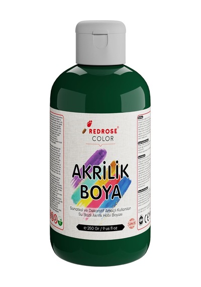 Koyu Yeşil Akrilik Boya 250 Gr 0000 Clear