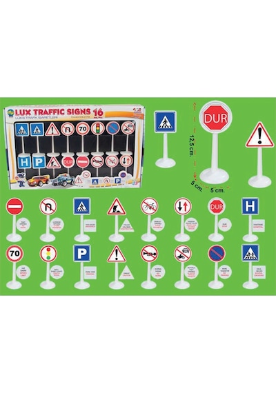 Pilsan Lüx Trafik Işaretleri Montessori Etkinlik Çocuk Oyuncak Eğ