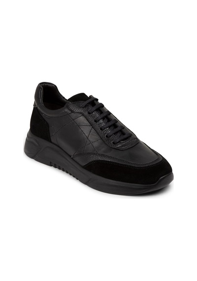 Deery Hakiki Deri Siyah Erkek Sneaker Ayakkabı - 01962msyhe02 Siyah