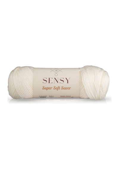 Sensy Premium Super Soft Saver El Örgü Ipi Hırka Kazak Ip Şal Bere Ipliği Battaniye Ipi Ekru