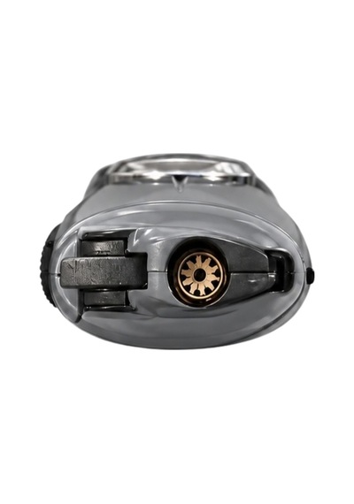 Hunter Tek Torch Pürmüz Gümüş Slim Metal Puro Çakmağı & Stres Çarkı Ack077