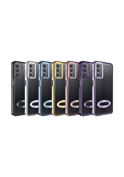 Zore Galaxy A05s Kılıf Kamera Korumalı Logo Gösteren Nvth Omega Kapak - Lila