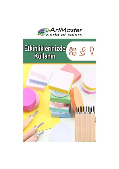 Linol Oyma Seti 6 Parça 1 Paket Ahşap Saplı 6 Bıçaklı Linol Oyma Kesme Bıçak Seti Linolyum Baskı