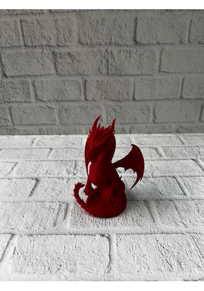 Kırmızı Ejderha Biblo 12 Cm