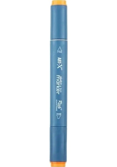 Rich Klm-18031 Art-x Sketch Marker Kalem Duo B.o.c Bright Orange Standart