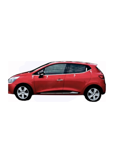 Renault Clio 4 Hb Krom Cam Çıtası 8 Prç. 2012-2019 Paslanmaz
