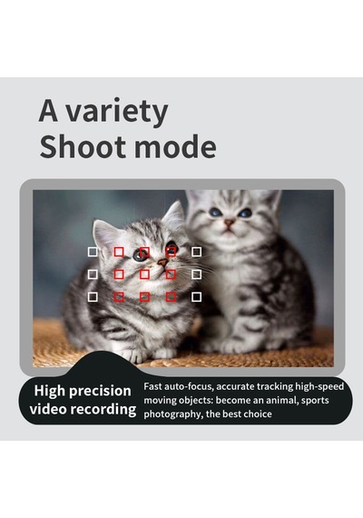 Hallow 4k Dijital Kamera Dijital Video Kamera 64mp 3 İnç Ips Beyaz