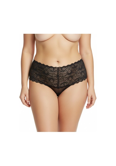 Bonbon Kadın Dantelli Yüksek Bel String Külot Bb2316 Siyah