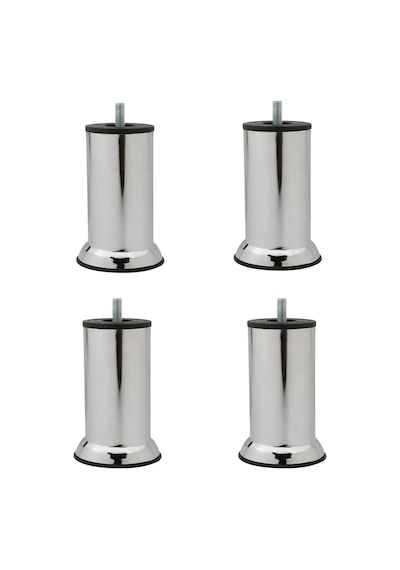 Mobilya Kanepe Baza Koltuk Çekyat Yükseltme Ayağı Kalın Diş M10 Krom Metal 10 Cm 4 Adet Krom Metal