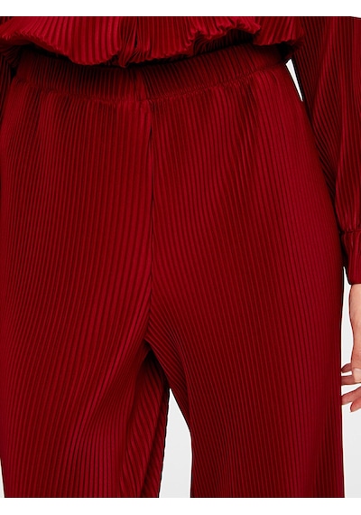 Faik Sönmez Kendinden Piliseli Wıde Leg Fıt Pantolon W26pnt008 Uw26pnt00840 Bordo