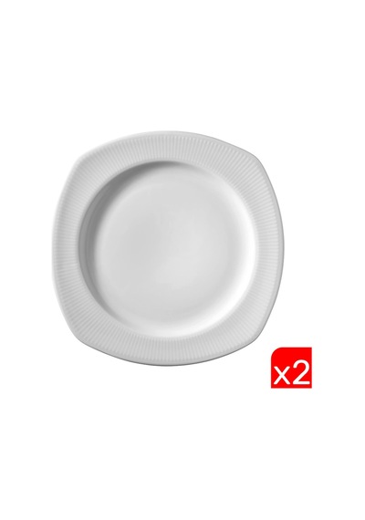 Kütahya Porselen Çisil Servis Tabağı 23,5cm Csl24du00 2 Li Krem