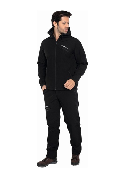 Crozwise Erkek Softshell Mont Siyah