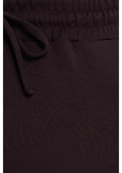 Tudors Erkek Slim Fit Dar Kesim Beli Bağcıklı 3 Cepli Geniş Paça Koyu Kahve Eşofman Altı-41912 Koyu Kahve