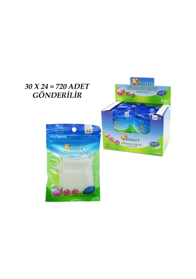 720 Adet Poşetli Kürdanlı Diş İpi 30pcs X 24 5468