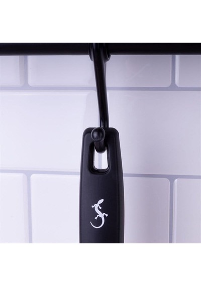 Lurch - Platin Silikon Delikli Spatula 32,5 Cm Siyah - Yanmaz, Yapışmaz, Bükülmez, Çizmez, Tat Ve Koku Bırakmaz - 240603 Renk