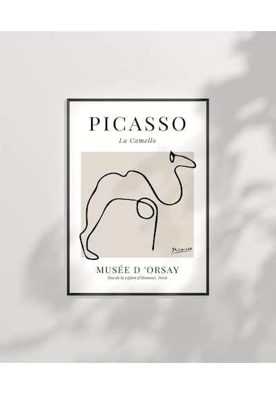 Çerçevesiz Poster Picasso Tarzı Deve Tablosu