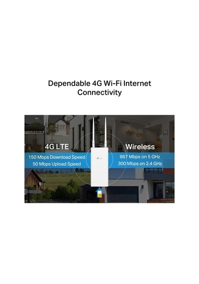 Tp-lınk Archer Mr402 Outdoor 4g Lte Ac1200 Çift Bant Harici Access Point