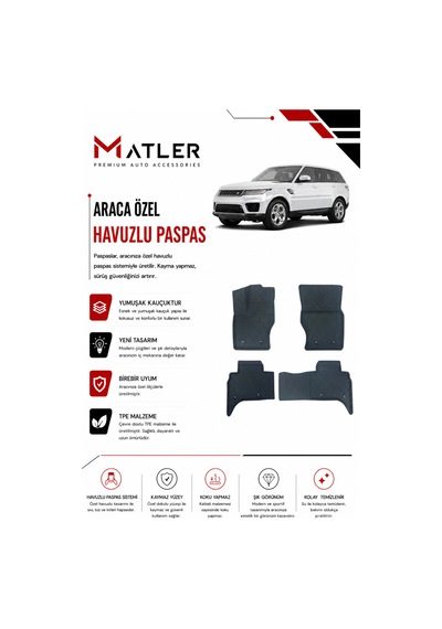 Range Rover Sport 2020 Model 4d Ekstra Havuzlu Paspas