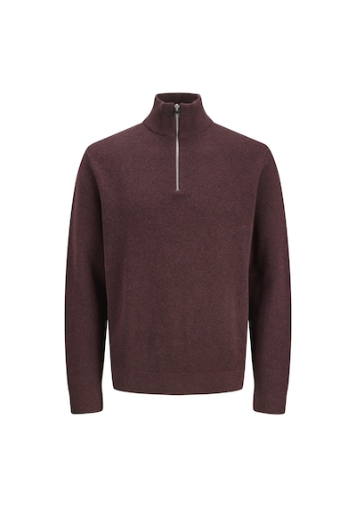 Jack & Jones Jprblamılano Yarım Fermuarlı Örme Kazak 12259664 Bordo