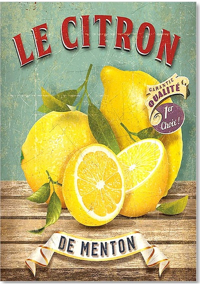 Cakasepetim Taze Limon Afişi Görseli Ahşap Mdf Tablo