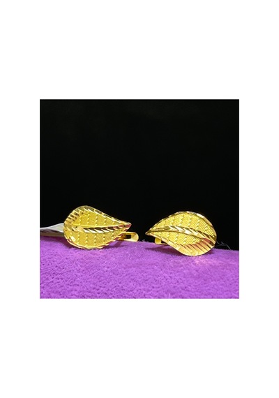 22 Ayar Altın Küpe Yaprak Modern Tasarım 2.81gr Kadın - K000748