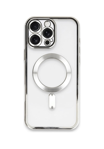 Apple Uyumlu  iPhone 16 Pro Kılıf Kross Magneticsafe Kapak Gümüş