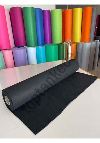 Bellalithe İnce Keçe Kumaş, 1 Mm Kalınlık, 100x100 Cm, Siyah Diğer