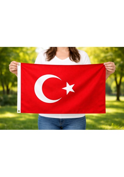 40x60 Cm Türk Bayrağı Alpaka Kumaş, Canlı Renk, Dış Mekana Dayanıklı Bayrak 1 Adet Tek Ebat