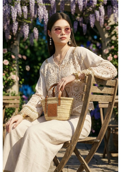 Fashion Cocktail Romantik Kore Tarzı İnci Brode İşçilikli Dantel Zarif Yelek Pantolon Ham Keten Bohem Takım Bej Fashion Cocktail Romantik Kore Tarzı İnci Brode İşçilikli Dantel Zarif Yelek Pantolon Ham Keten Bohem Takım Bej