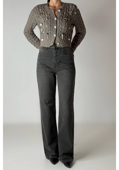 Lacarino 7714 W.leg Kadın Jean Pantolon Basalt Grey