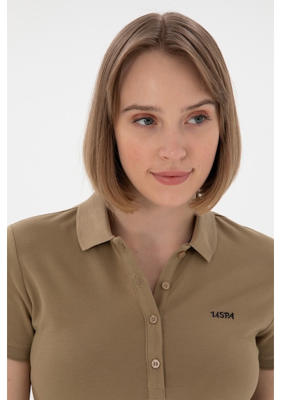 U.S. Polo Assn. Kadın Haki Basic Polo Yaka Tişört 50305764-VR027 U.S. Polo Assn. Kadın Haki Basic Polo Yaka Tişört 50305764-VR027