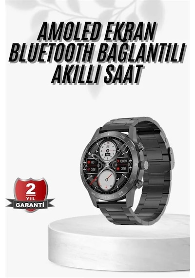 Erkeklere Özel Akıllı Saat Çelik Kordon Bluetooth Bağlantılı İos Ve Android Uyumlu
