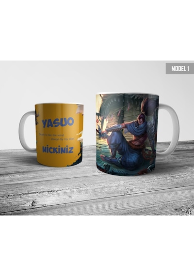 Yasuo Kişiye Özel İsimli Kupa Bardak (League Of Legends, Lol)