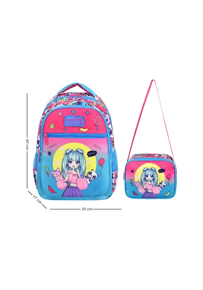 Waddell Anime Kız Desenli Lisanslı İlkokul Çantası Beslenme Çantalı 24303