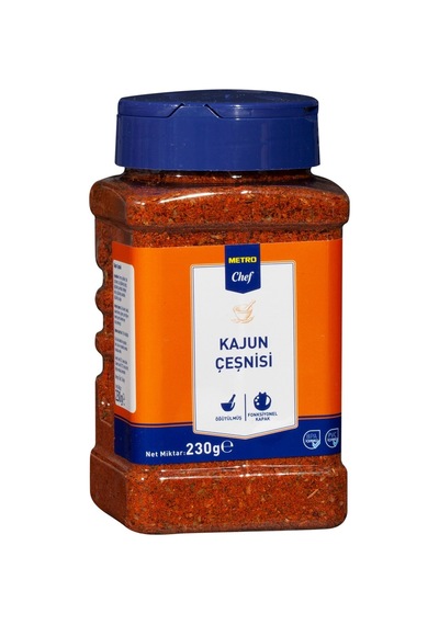 Metro Chef Kajun Çeşnisi 230 G - Baharatlı Lezzet Karışımı 3'li Ekonomik Paket - 3 Adet Tarı