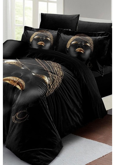 African Women Çift Kişilik Nevresim Takımı 3d Pamuk Saten, 200x220, Monohome3381 Diğer