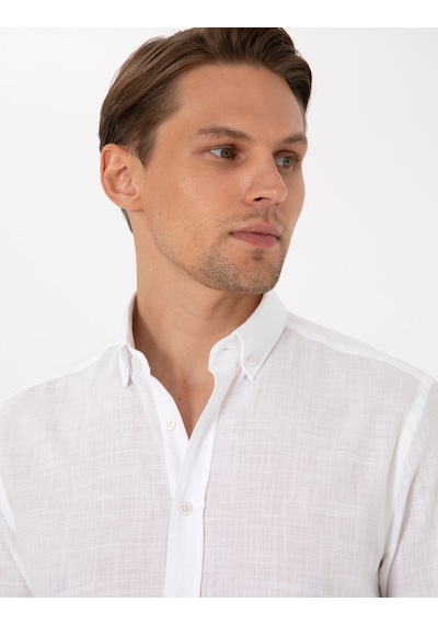 Pierre Cardin Erkek Beyaz Gömlek Desenli 50307025-vr013 Beyaz