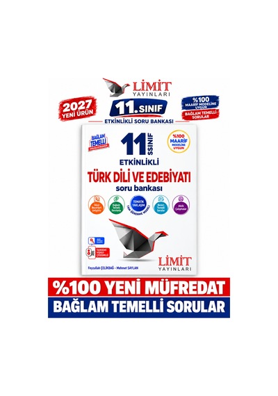 Limit 2027 11.sınıf Türk Dili Edebiyatı %100 Yeni Müfredat Etkinlikli Soru Bankası Yeni Ürün Limit 2027 11.sınıf Türk Dili Edebiyatı %100 Yeni Müfredat Etkinlikli Soru Bankası Yeni Ürün