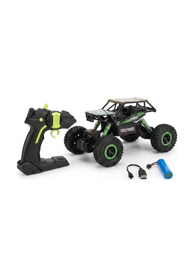 Racing Crew Max Rock Crawler 1:16 Ölçek 4wd Uzaktan Kumandalı Arazi Aracı 2.4 Ghz Oyuncak Araba Çok Renkli